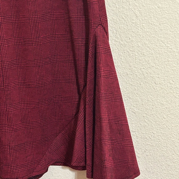 NWT-Nanette Lepore Mock Neck Plaid Dress with Side Panels and Invisible Zipper - Picture 5 of 10